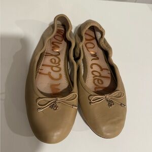 Sam Edelman Beige Leather Flats